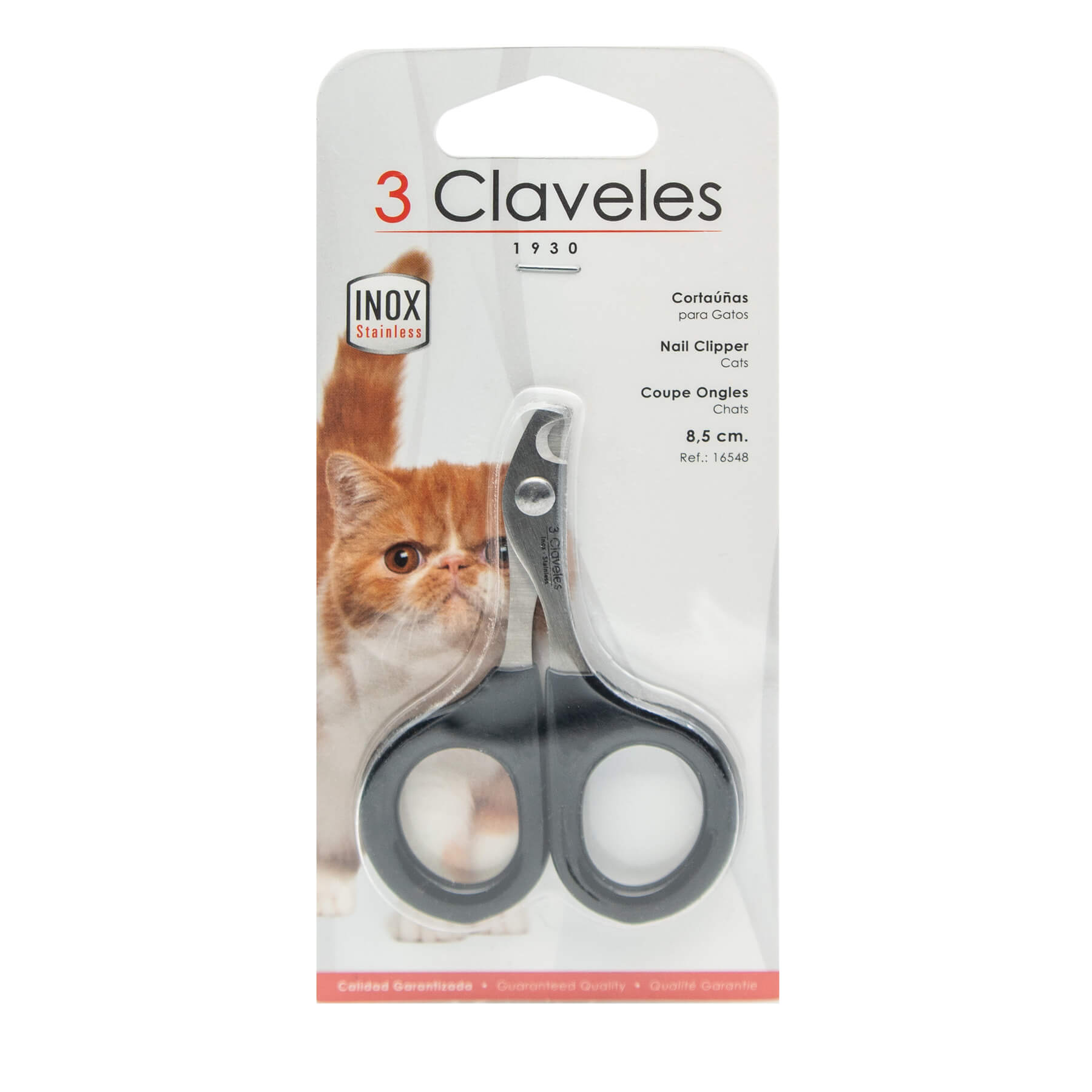 Tagliaunghie per animali domestici 8,5 cm manico nero