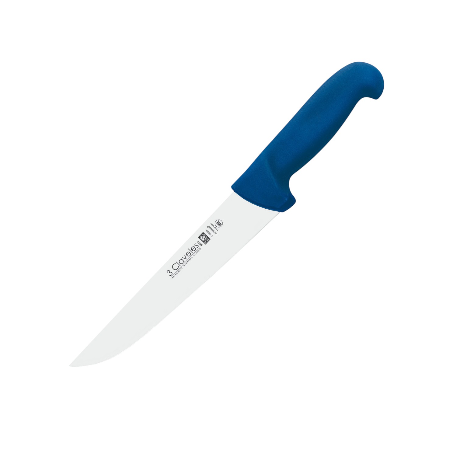Cuchillo carnicero con hoja de 24 cm con mango de proflex azul 3 ...