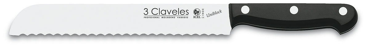 Conjunto de facas e tesouras 3 Claveles Uniblock de 5 peças em bloco