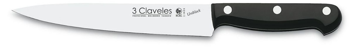 Conjunto de facas e tesouras 3 Claveles Uniblock de 5 peças em bloco