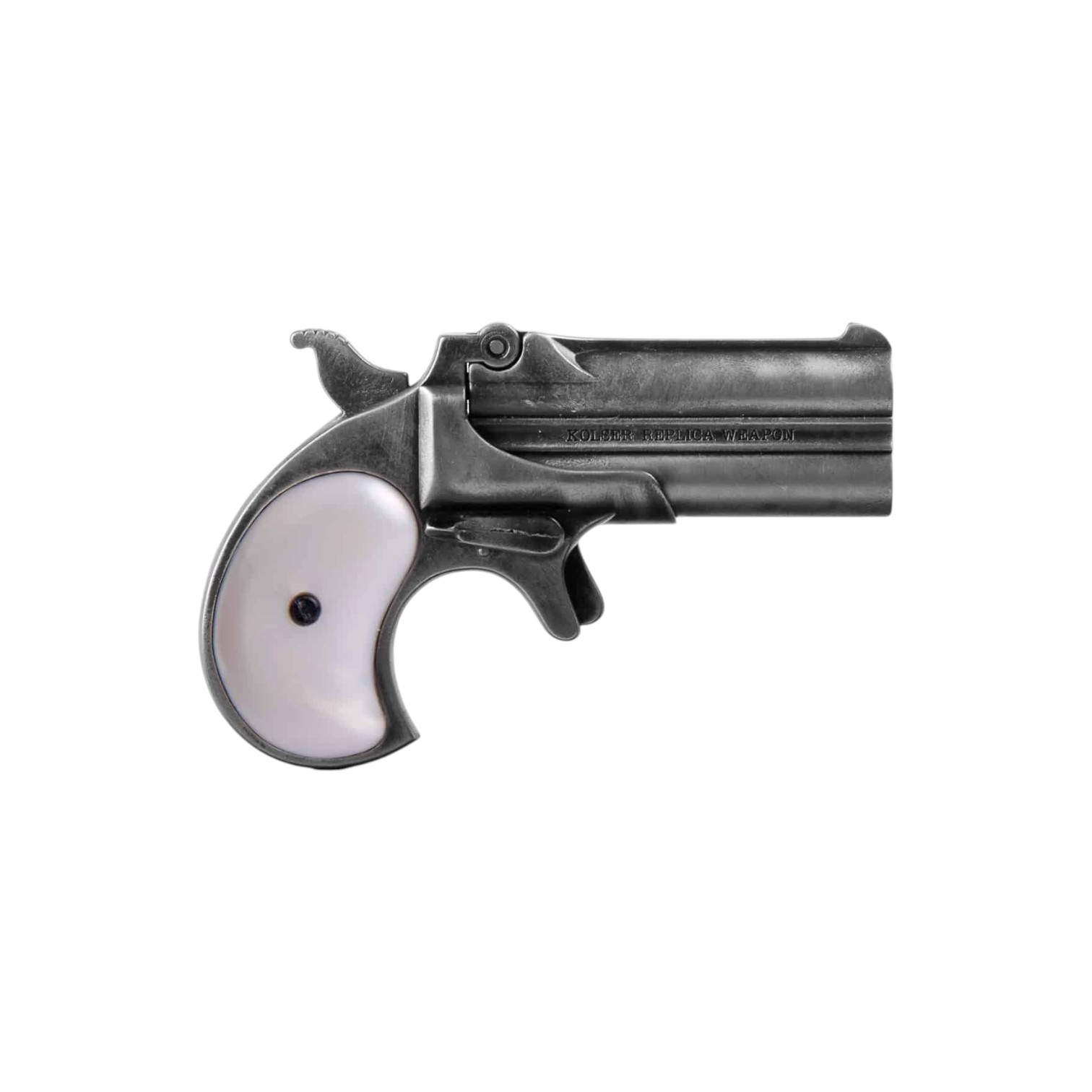 Réplica pistola Double Derringer Mod.95 perla y metal negro envej...