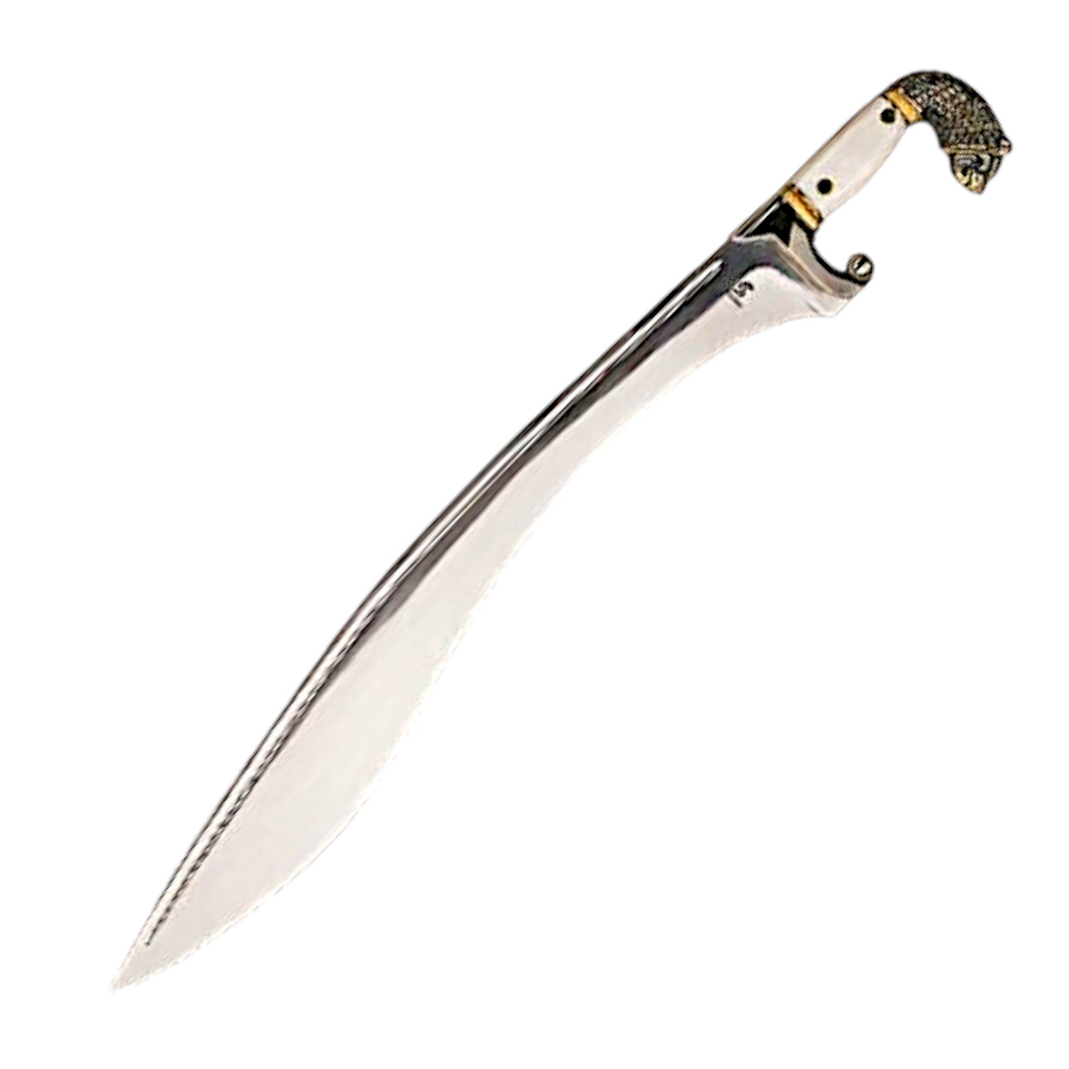 Falcata Alejandro Magno acabado negro oro