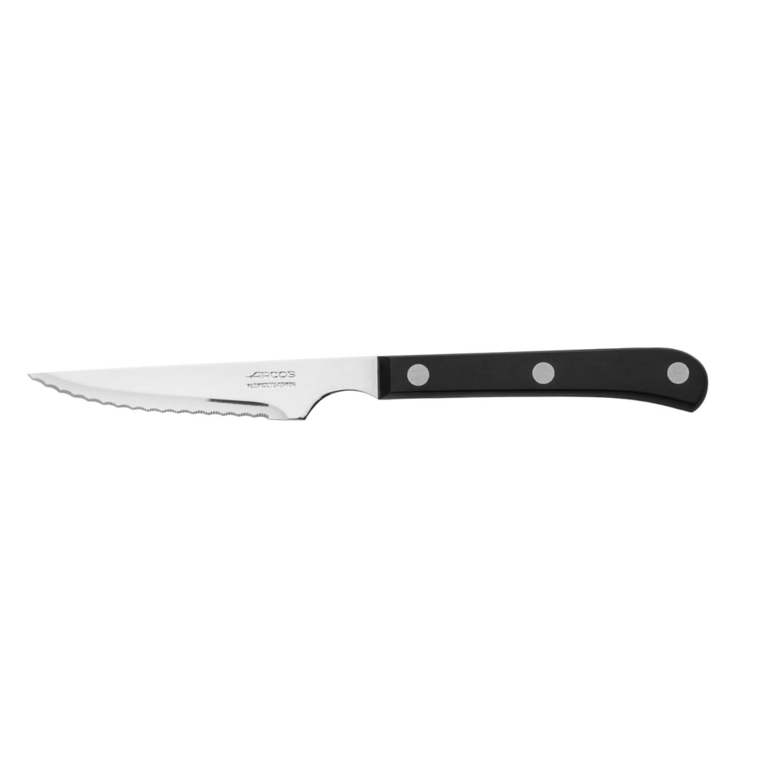 Cuchillo chuletero negro polioximetileno Arcos serie Capri de 225 mm
