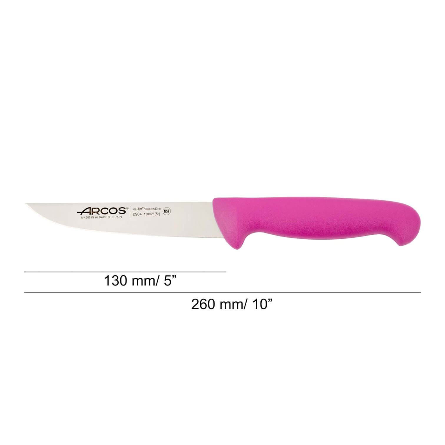 Cuchillo de cocina con hoja de 130 mm Arcos 2900 mango morado