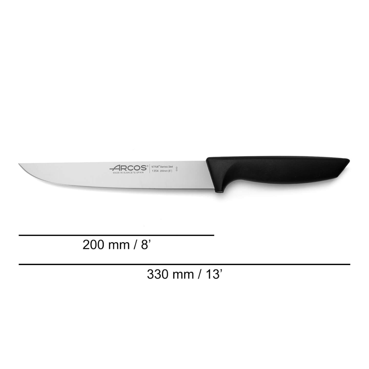 Arcos Niza series chef's knife with black polypropylene handle 200 mm 135400