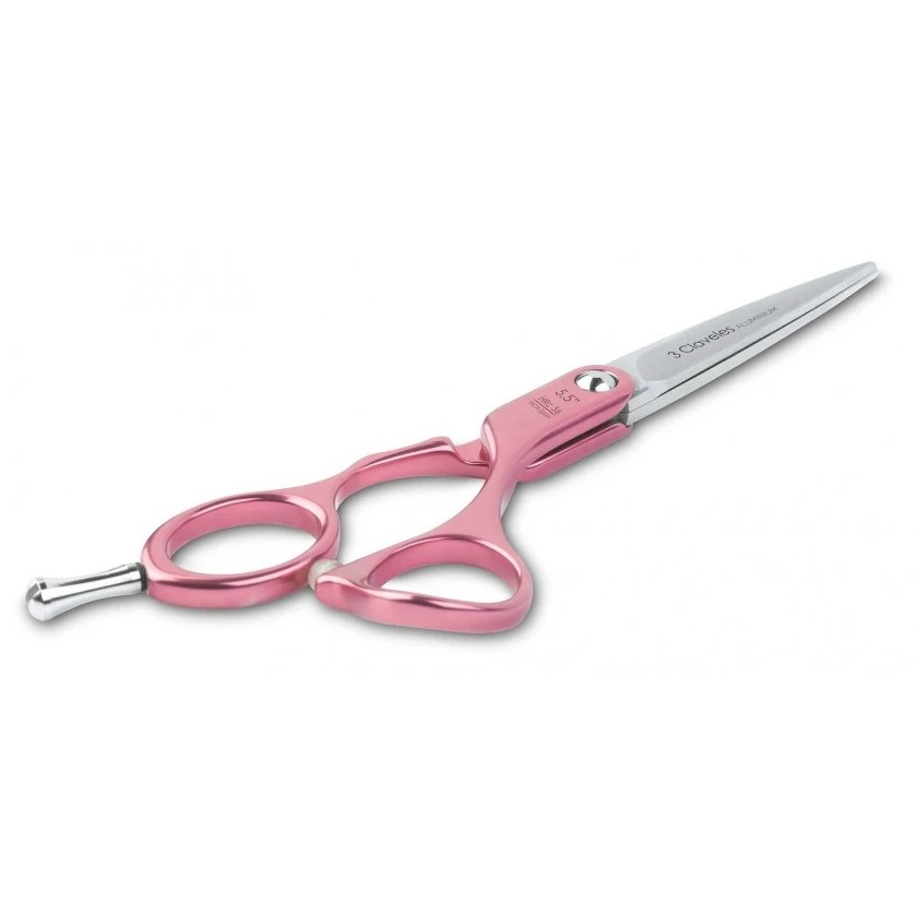 Tijera peluquero Duraluminium 5.5" con filo suave 3 Claveles