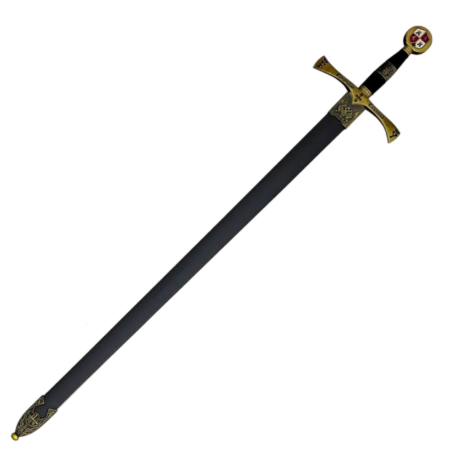 Espada Cristobal Colon de latón con vaina Gladius