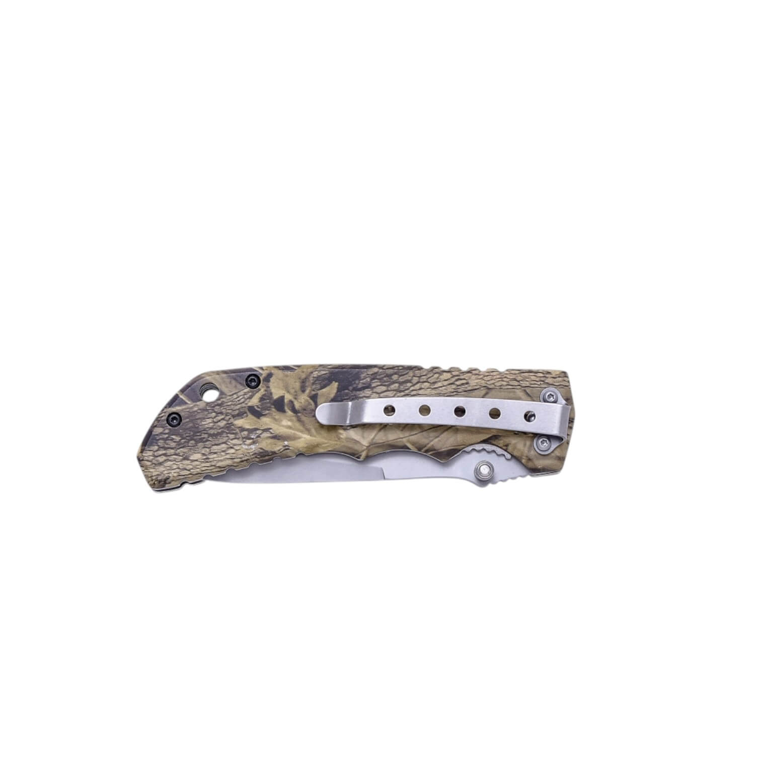 Sports knife with aluminum handle with camouflage pattern and 8.5 cm blade