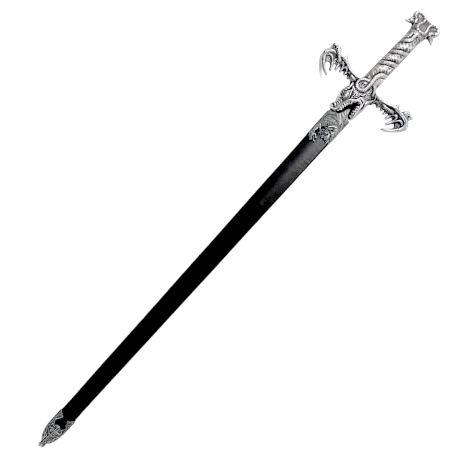 Espada Barbarian plateada con vaina Gladius