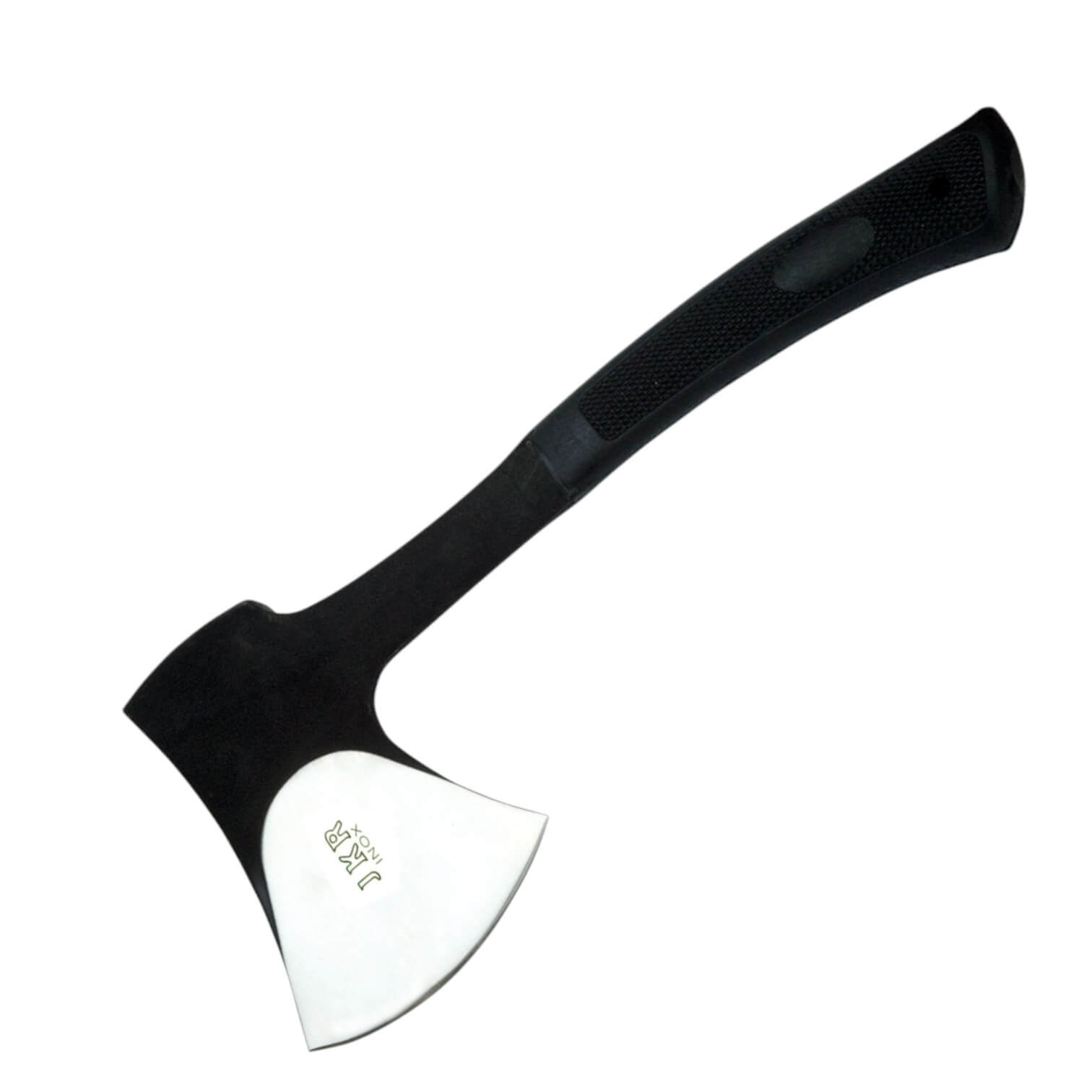 Hacha con mango de fibra negra de 29 cm y funda kydex