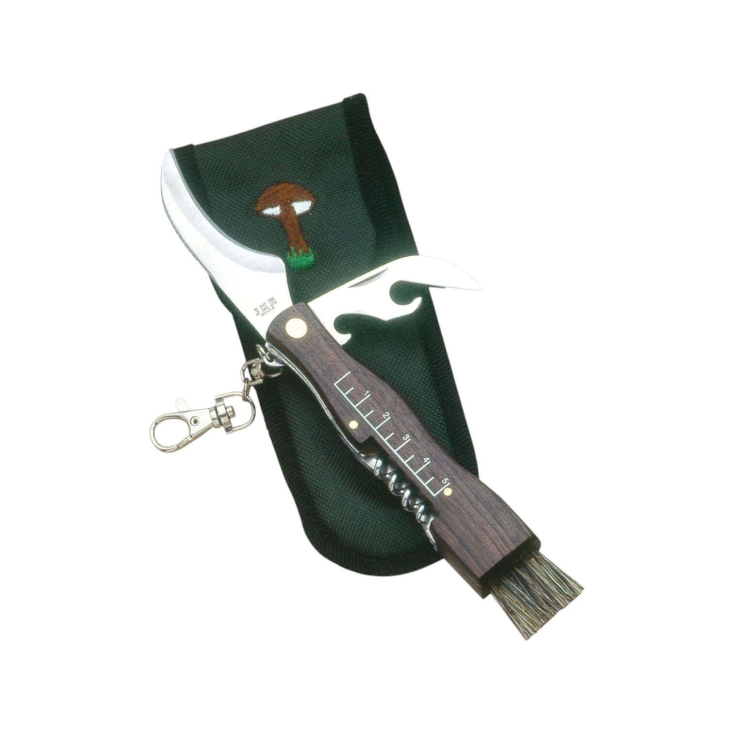 Navaja cortasetas pequeña con hoja curva de 7 cm con cepillo, sac...