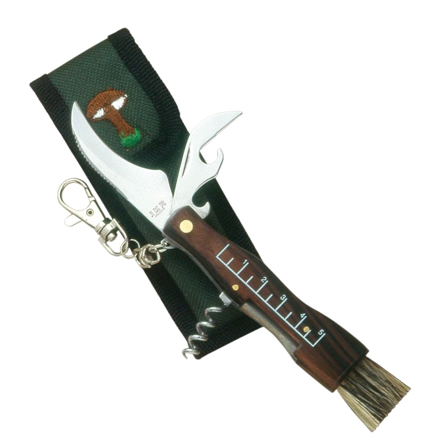 Navaja cortasetas pequeña con hoja curva de 5.5 cm con cepillo, s...