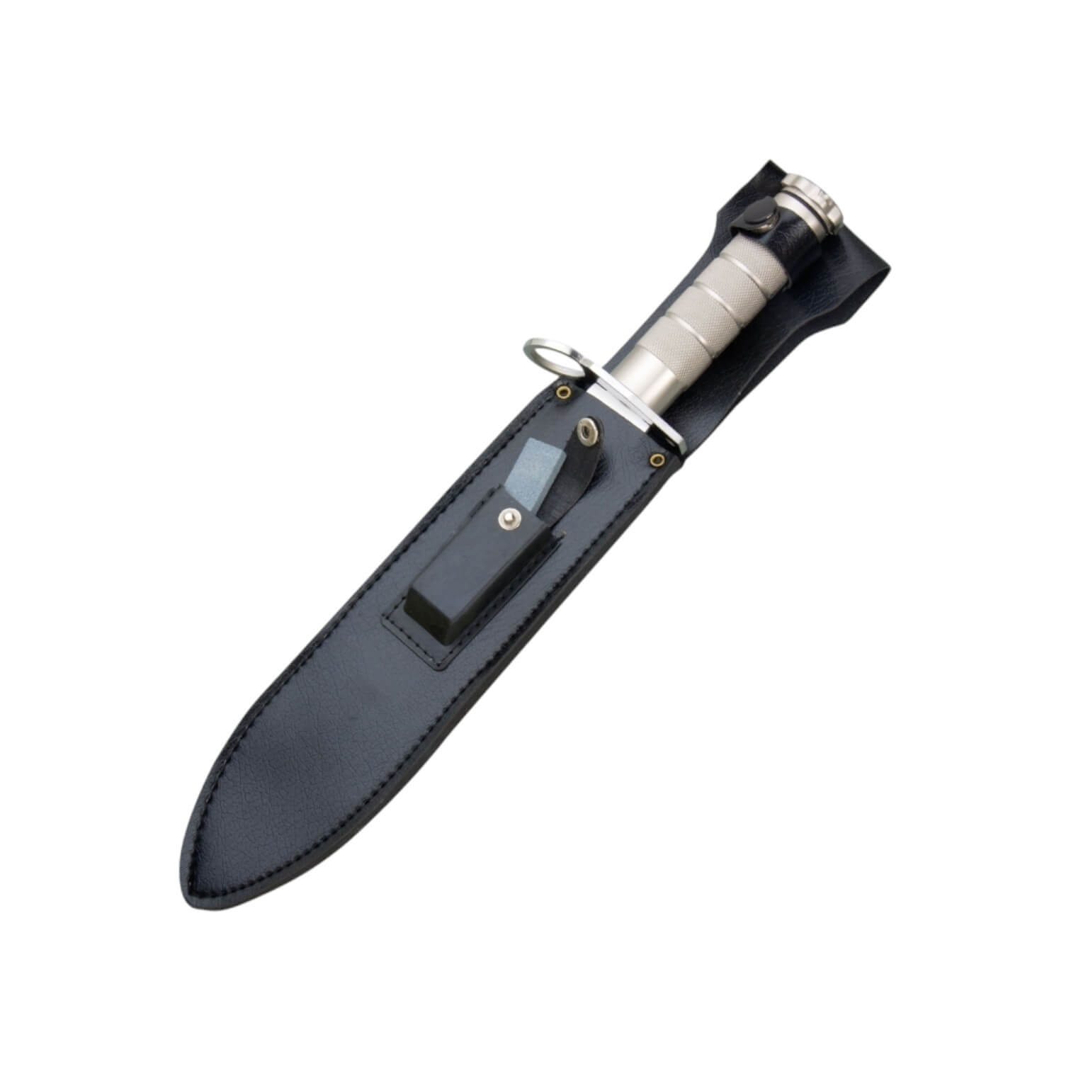 Couteau de survie avec manche en aluminium, comprenant un kit de survie et une lame de 25 cm JKR