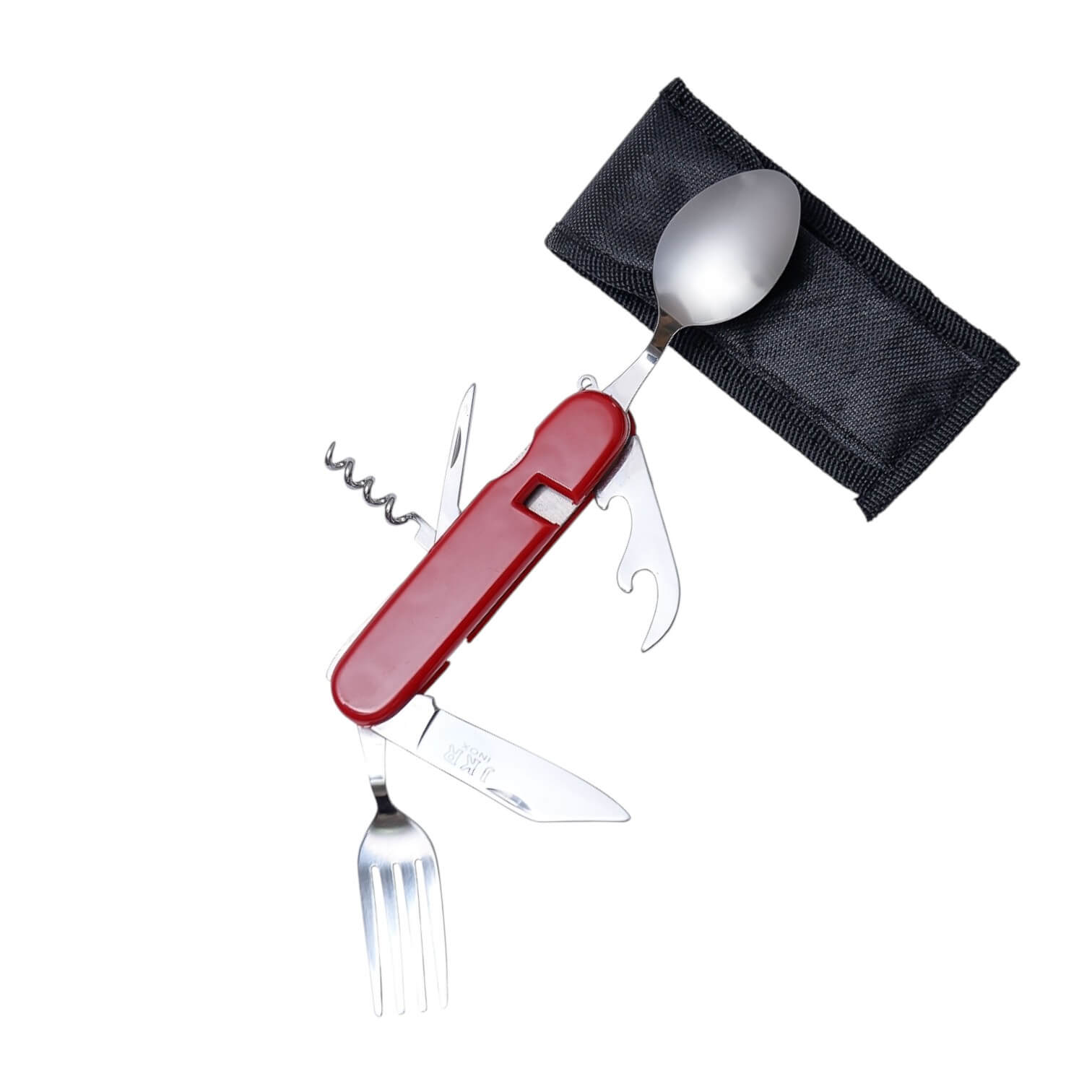 Multiusos cubierto de camping rojo con funda de nylon JKR