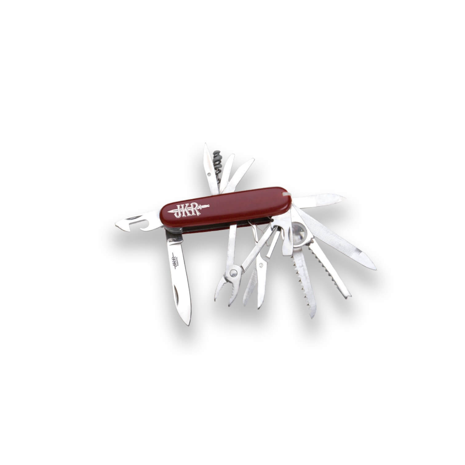 Navaja multiusos 17 usos con cachas rojas JKR