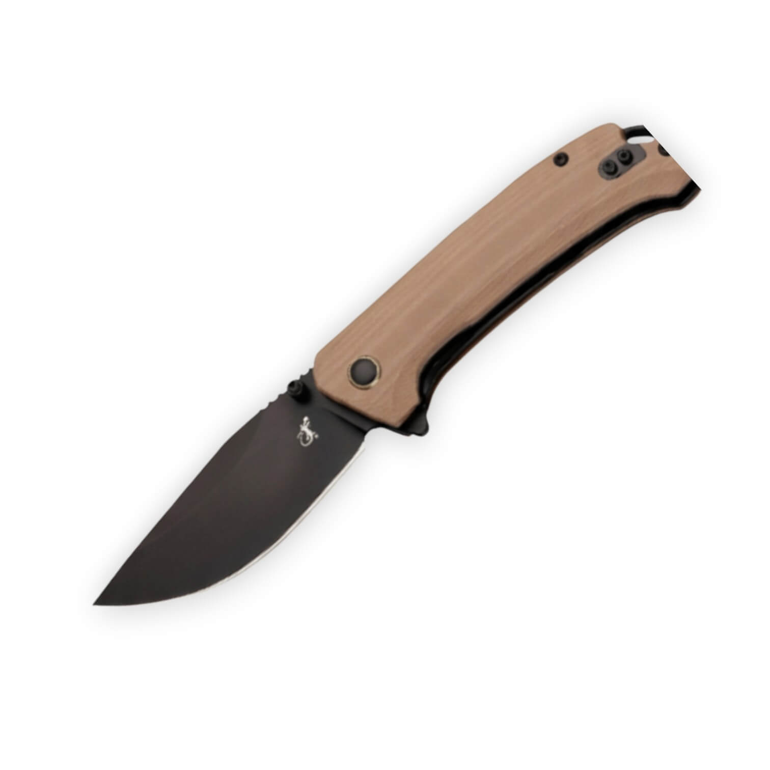 Navaja con hoja negra de 8.5 cm de 14C28N y mango de G10 marrón S...