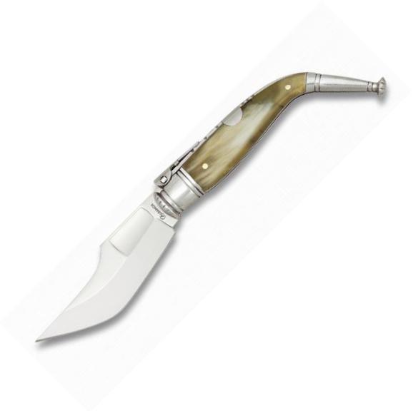 Couteau JEREZANA Nº00 avec cliquet, manche en corne de taureau et...