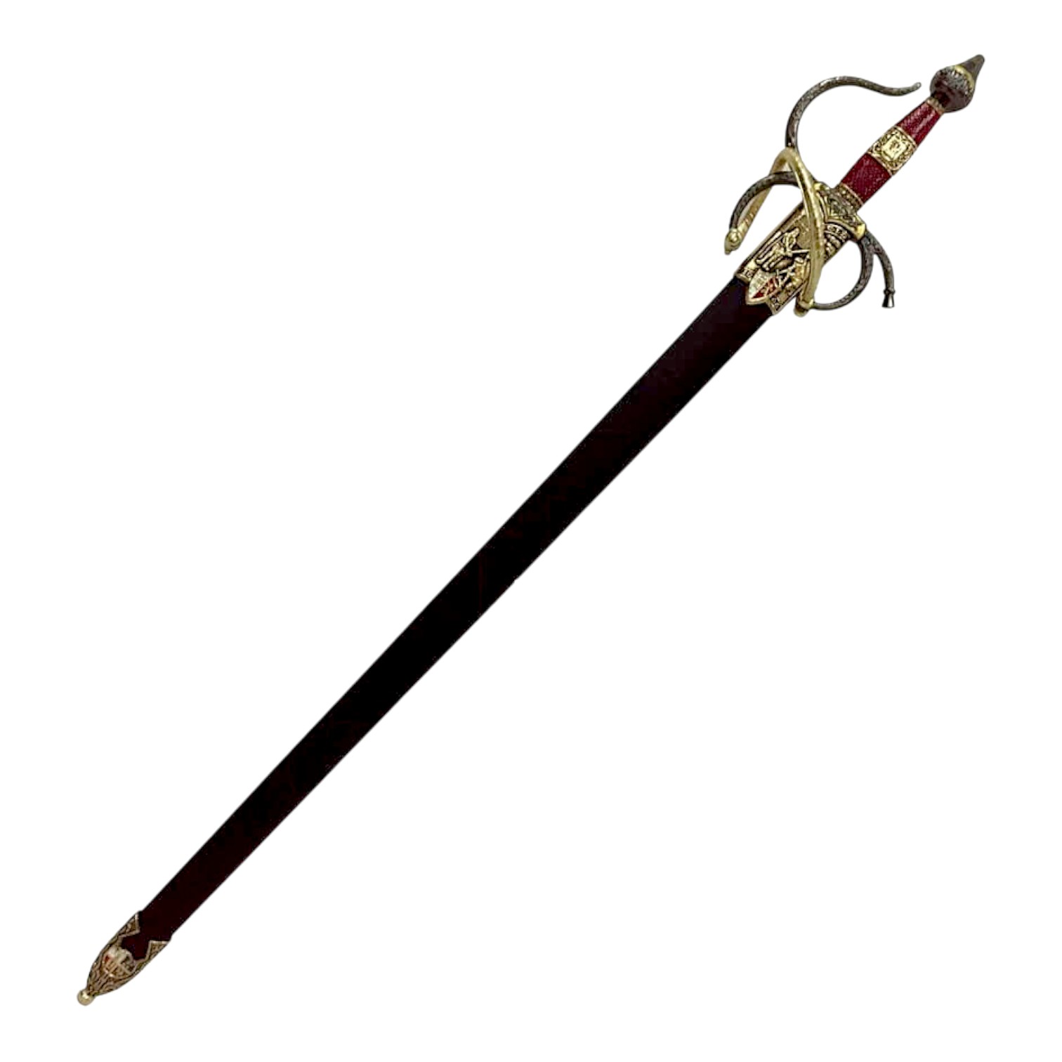 Espada Colada de El Cid con puño decorado y vaina Gladius