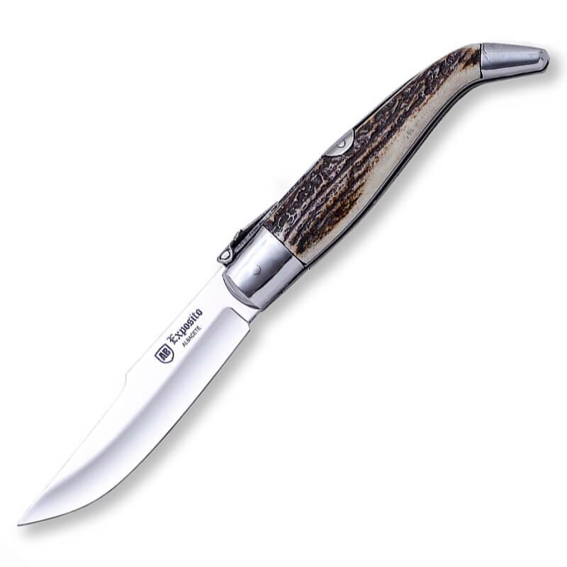 Navaja Artesana Albacete Nº 1 Carraca con puño de asta de ciervo