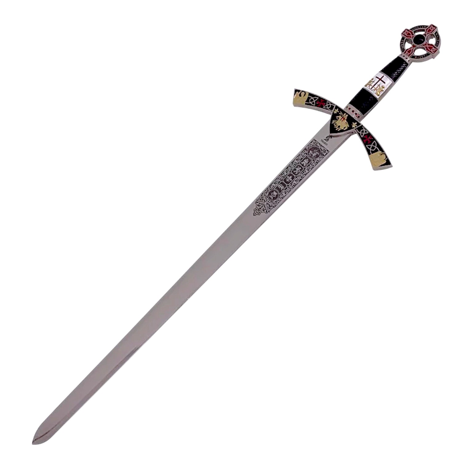 Espada Templaria hierro satinado 75 cm