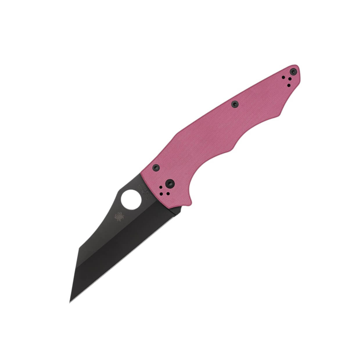 Navaja táctica Spyderco Yojumbo con mango de G-10 rosa y hoja CPM...