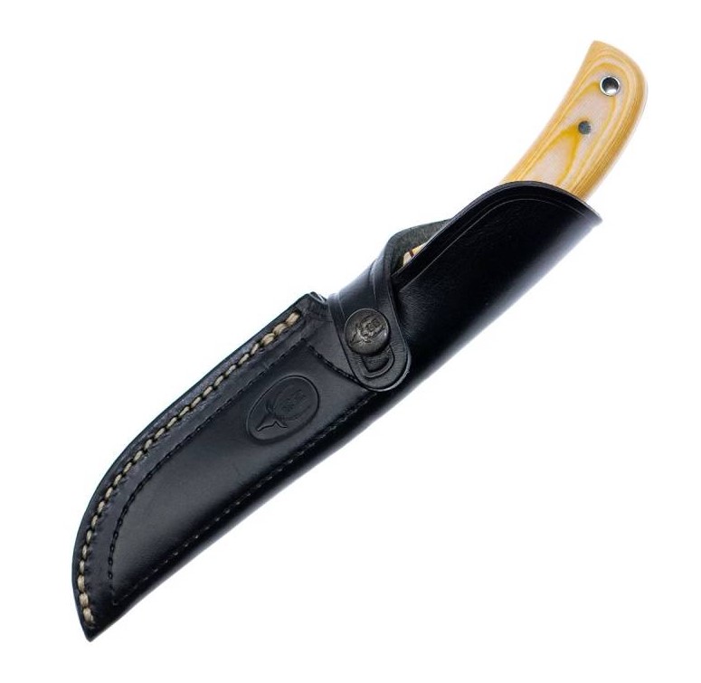 Muela Setter-11B hunting knife with white micarta handle and 11 cm blade