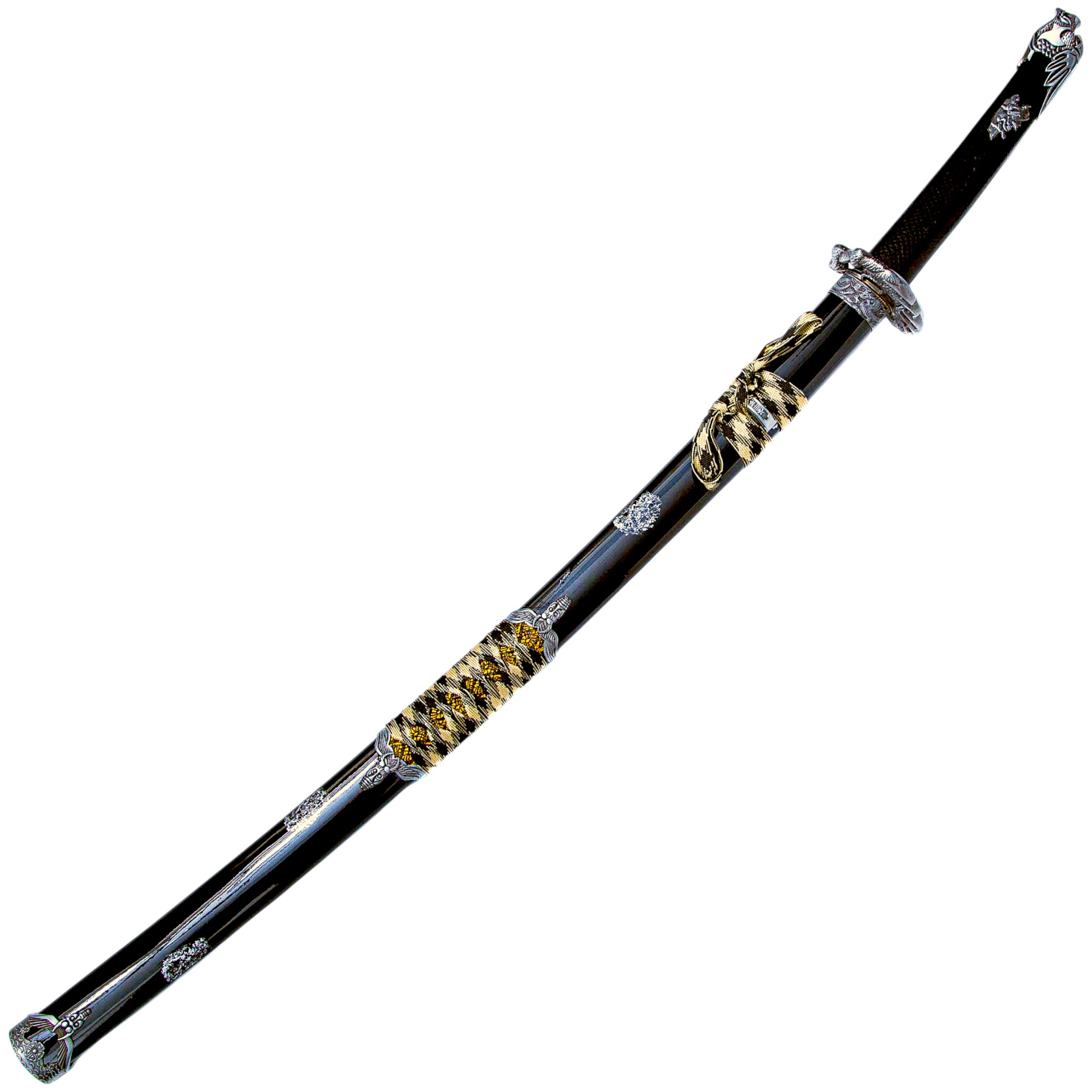 Katana black snake with black scabbard