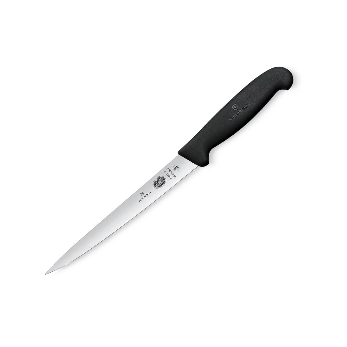 Cuchillo para filetear con mango de TPE negro y hoja flexible de ...