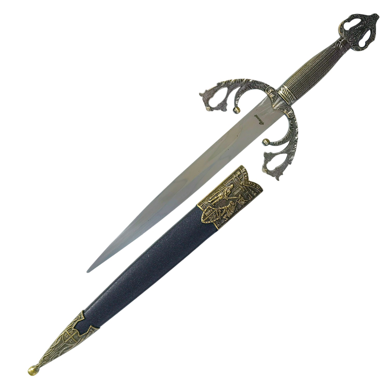 Antiga adaga Tizona del Cid em bronze com lâmina de 24 cm