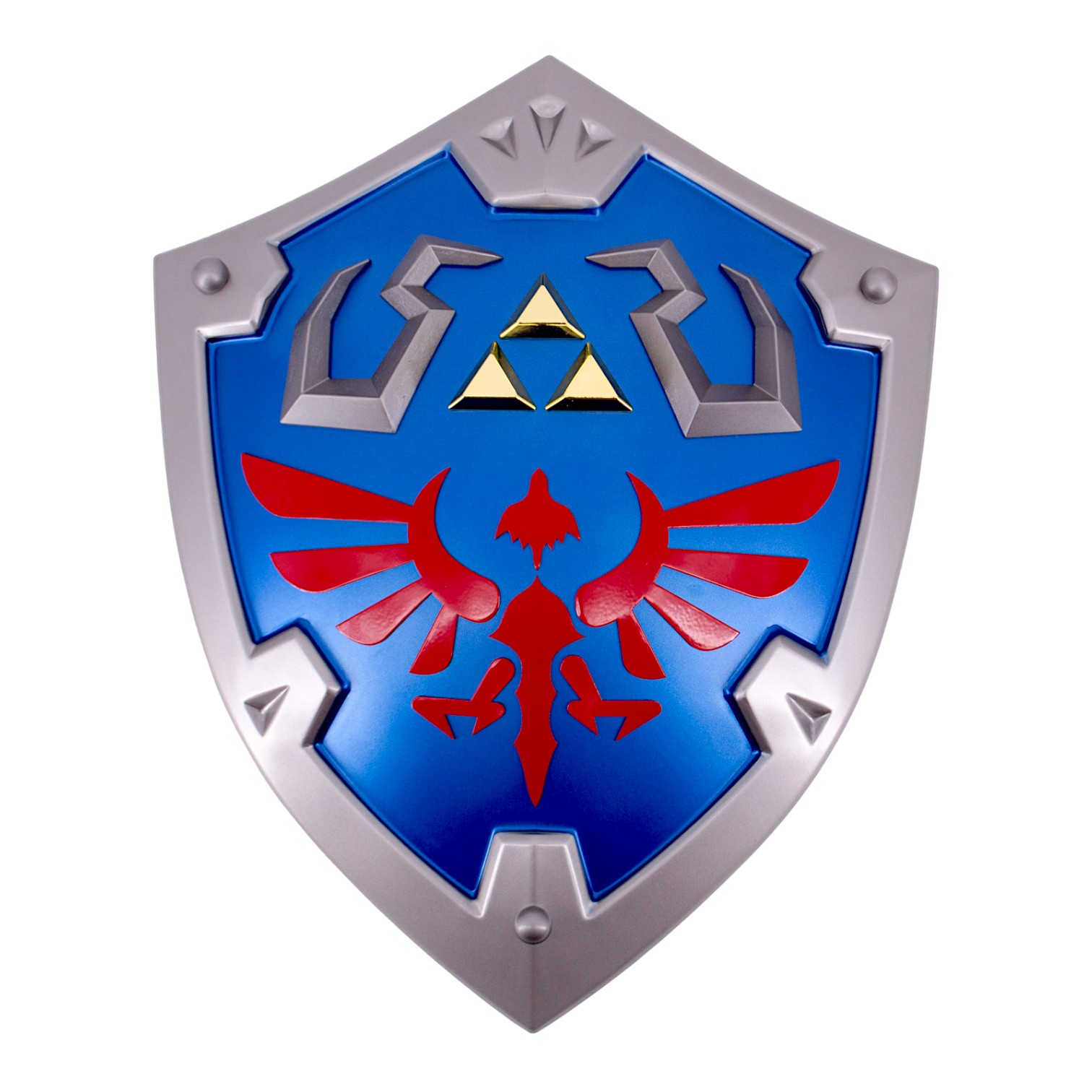 Escudo Zelda feito de metal e zinco com acessórios para o transpo...
