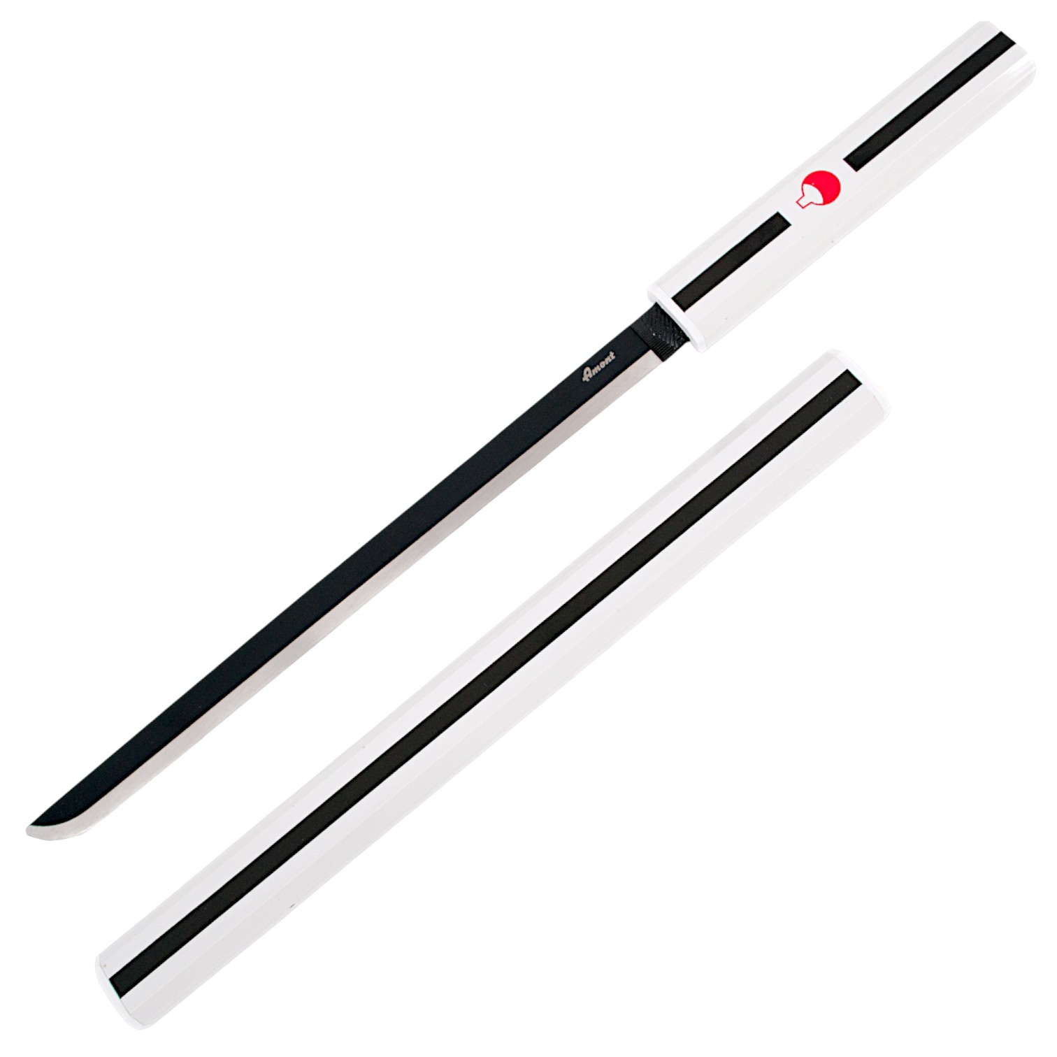 Mini katana Sasuke Uchiha de Naruto com lâmina preta e cabo branc...