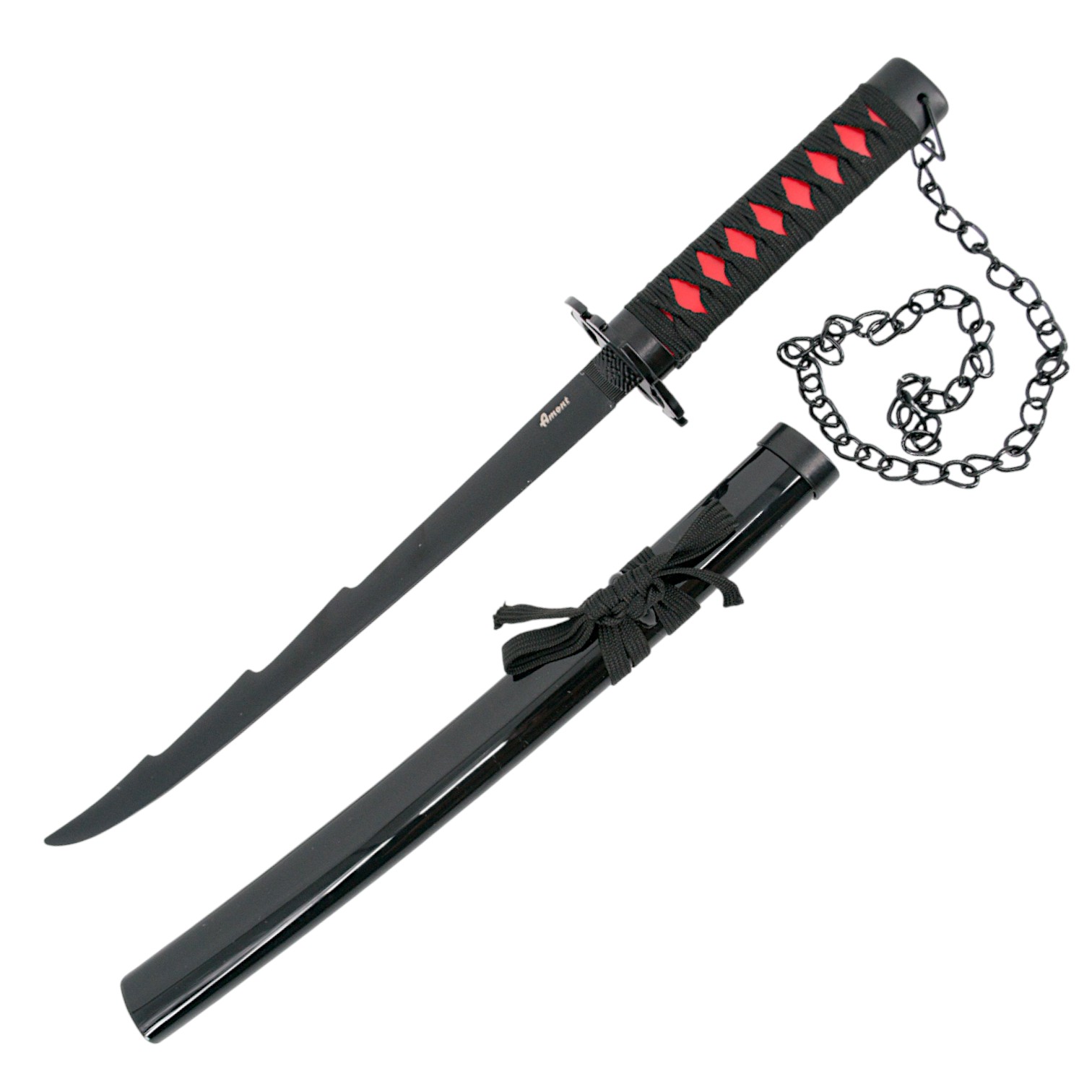 Tensa Zangetsu Ichigo Kurosaki mini katana de Bleach com lâmina p...