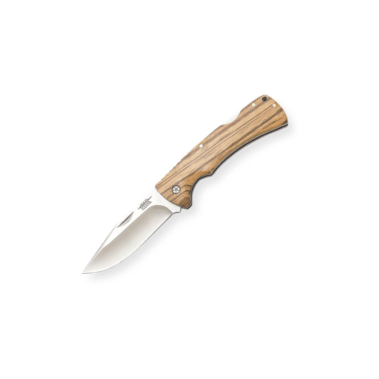 JKR pocket knife with zebrawood handle and 9cm blade with backloc...