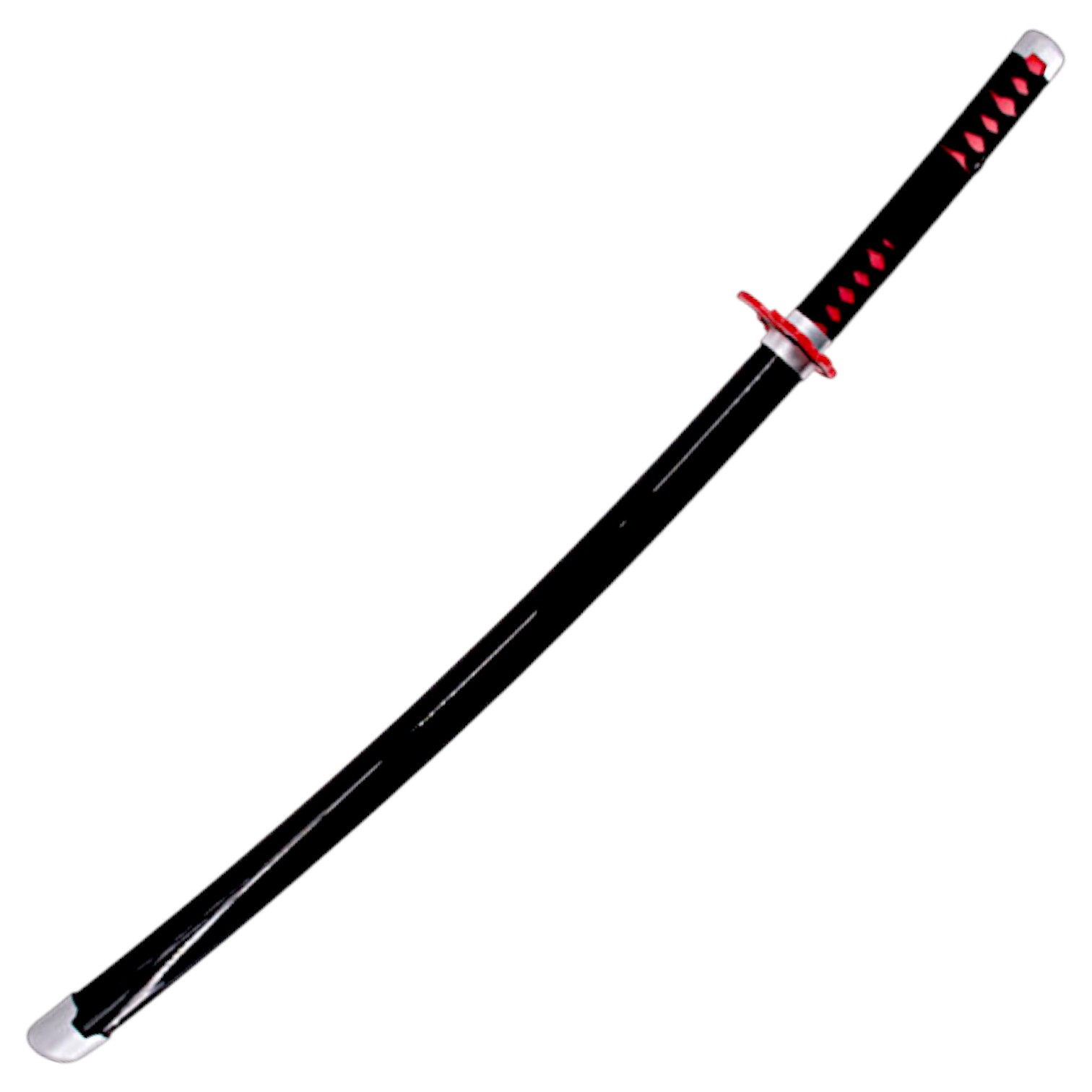 Katana de bambu Demon Slayer Kamado Tanjirou negra y gris