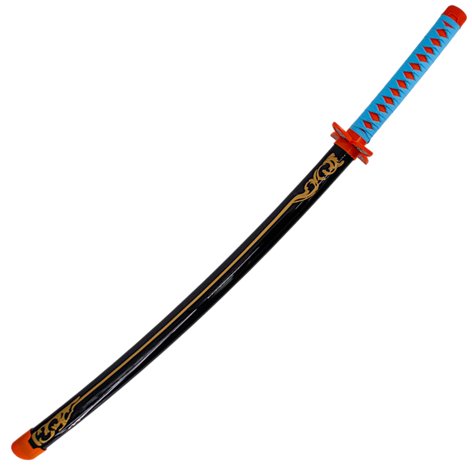 Katana de bambu Demon Slayer Kochou Shinobu blanca y negra