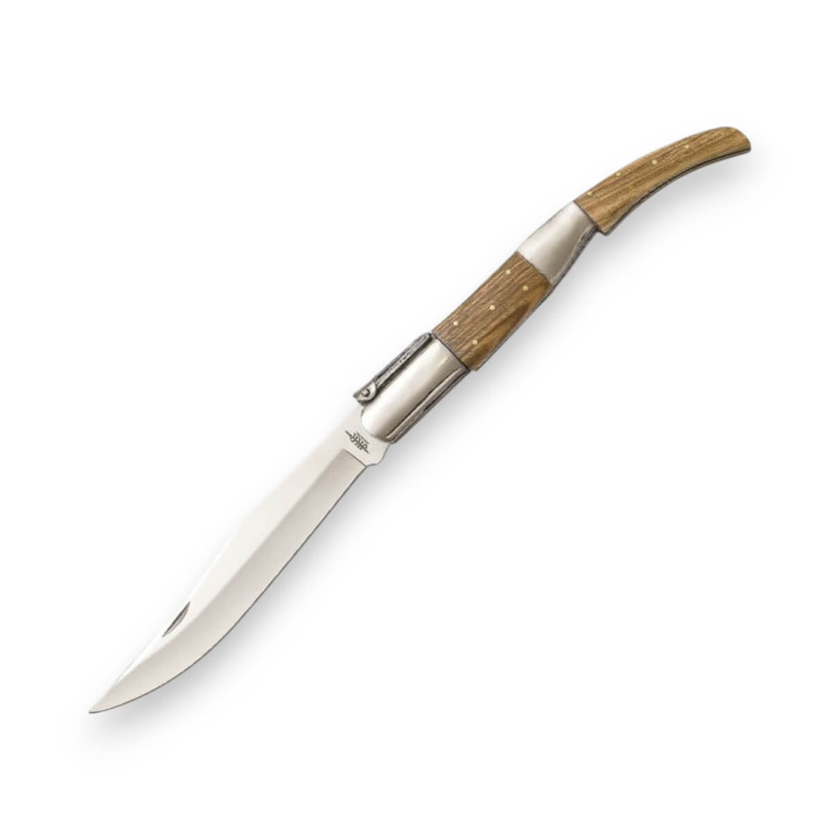 Navaja árabe con mango de madera de zebrano y hoja de 17 cm