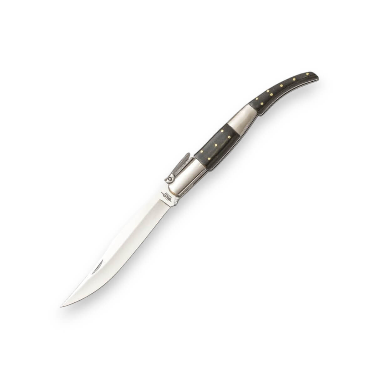 Navaja árabe con mango de madera negra y hoja de 13,5 cm