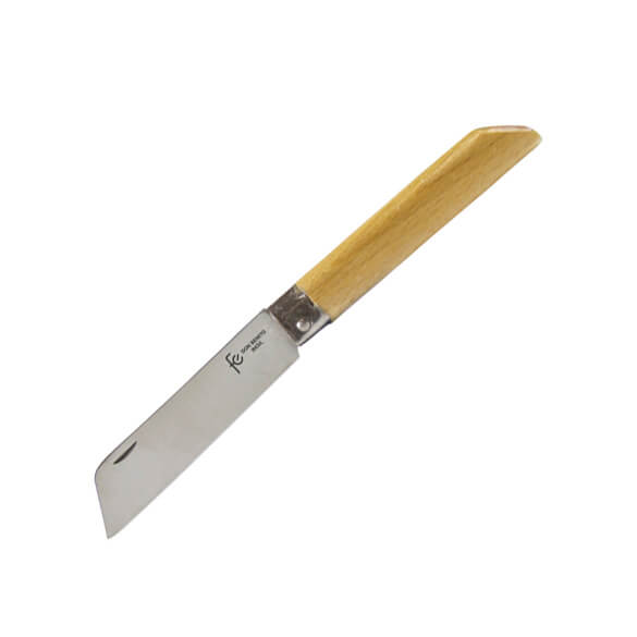 Navaja punta cortada Don Benito con mango de madera de haya con v...