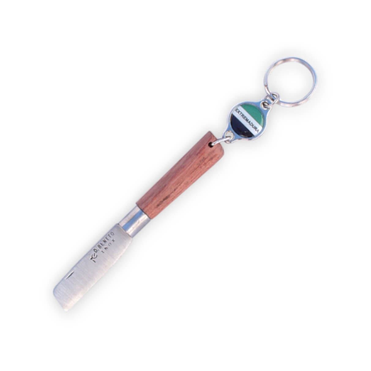 Navaja llavero con mango de madera y hoja punta cortada de acero ...