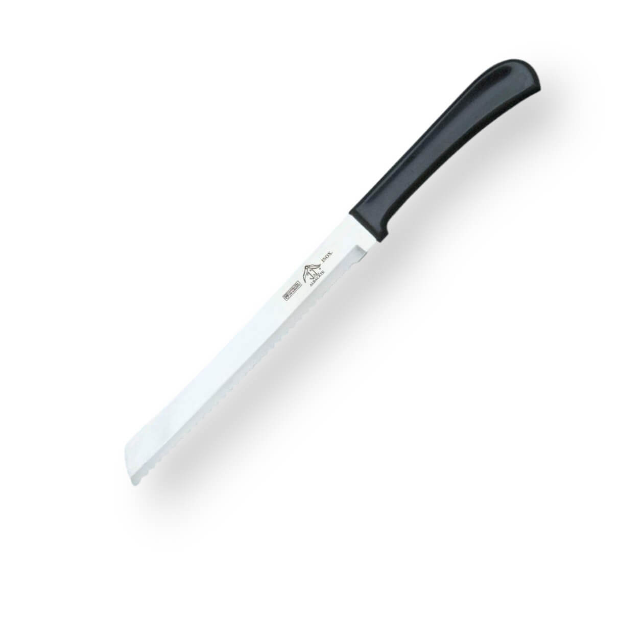 Cuchillo panero con hoja dentada de 18 cm y mango de plástico neg...