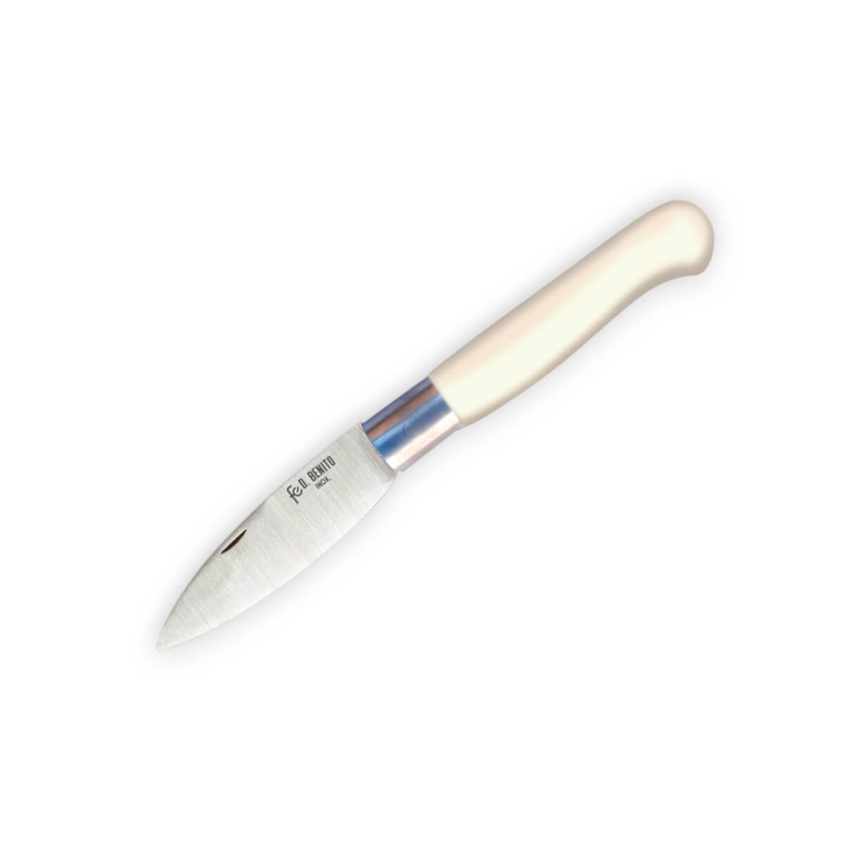 Navaja cabritera con mango de fibra blanca y hoja de acero inox c...