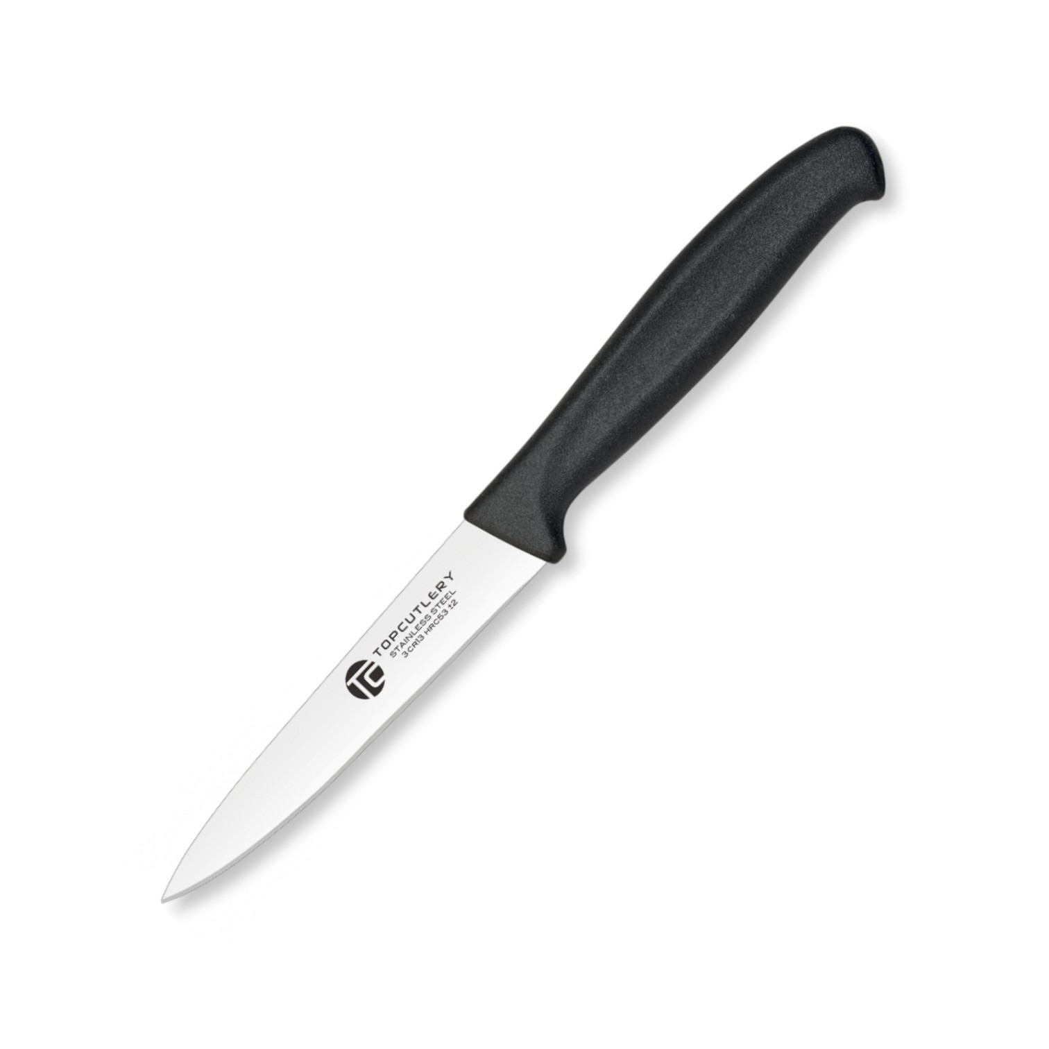 Peeling knife with black ABS handle and 10cm blade Top Cutlery