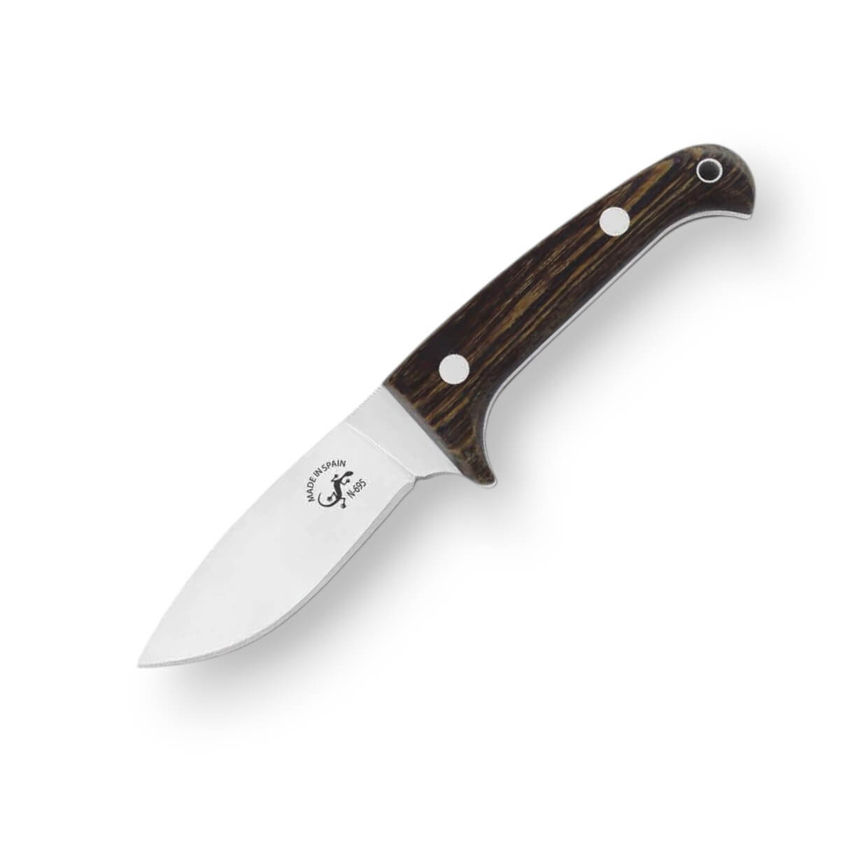 Cuchillo táctico enterizo Sirio con mango de madera de bocote y h...