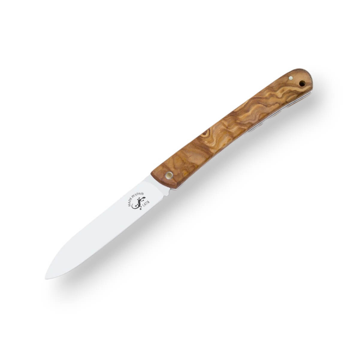 Navaja de bolsillo Cabritera con mango de madera de olivo y hoja ...