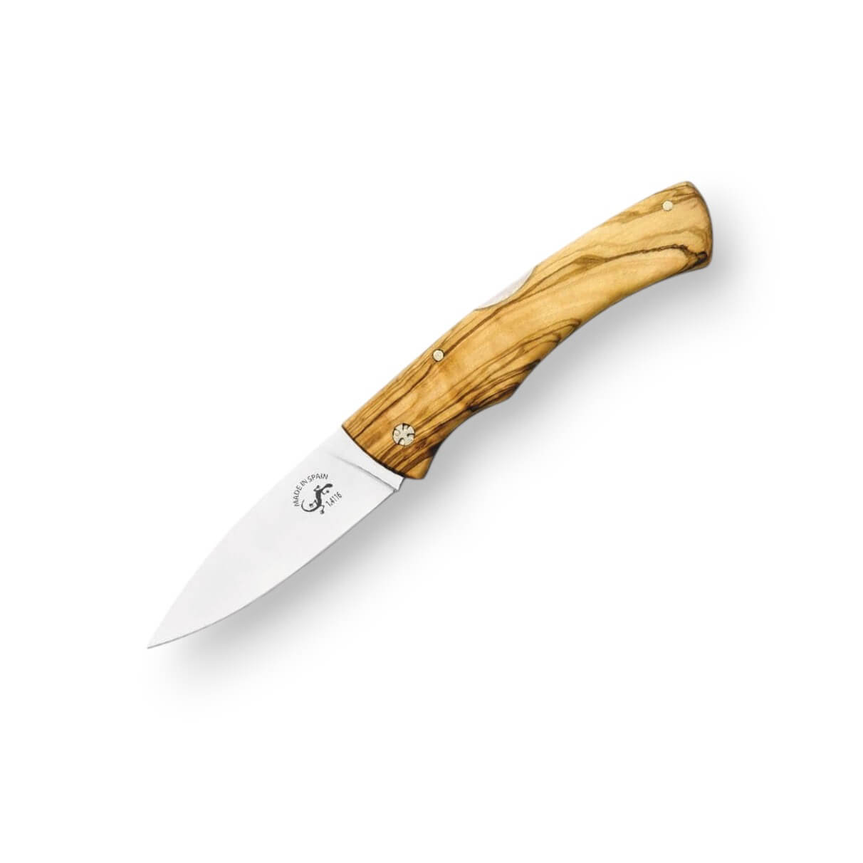 Navaja de bolsillo con hoja de 82 mm con back lock y mango de mad...