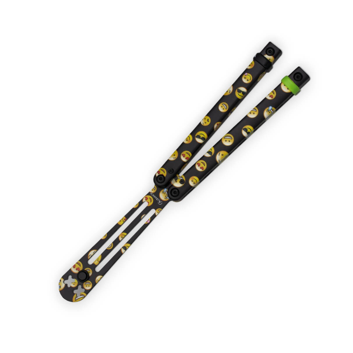 Navaja mariposa de entrenamiento con hoja sin filo de 11 cm y man...