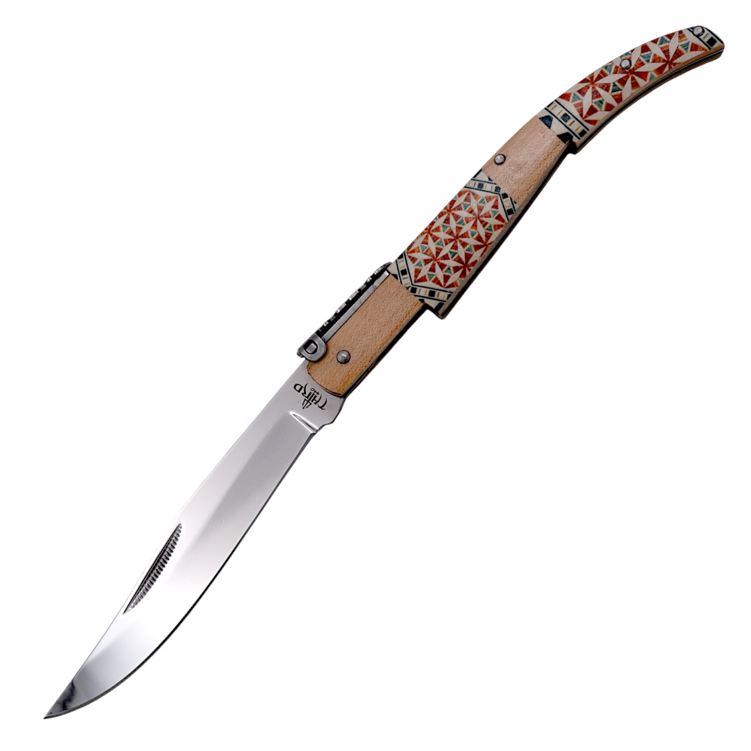 Navaja de carraca 15 cm Serie Maple Wood con mango de arce imitac...