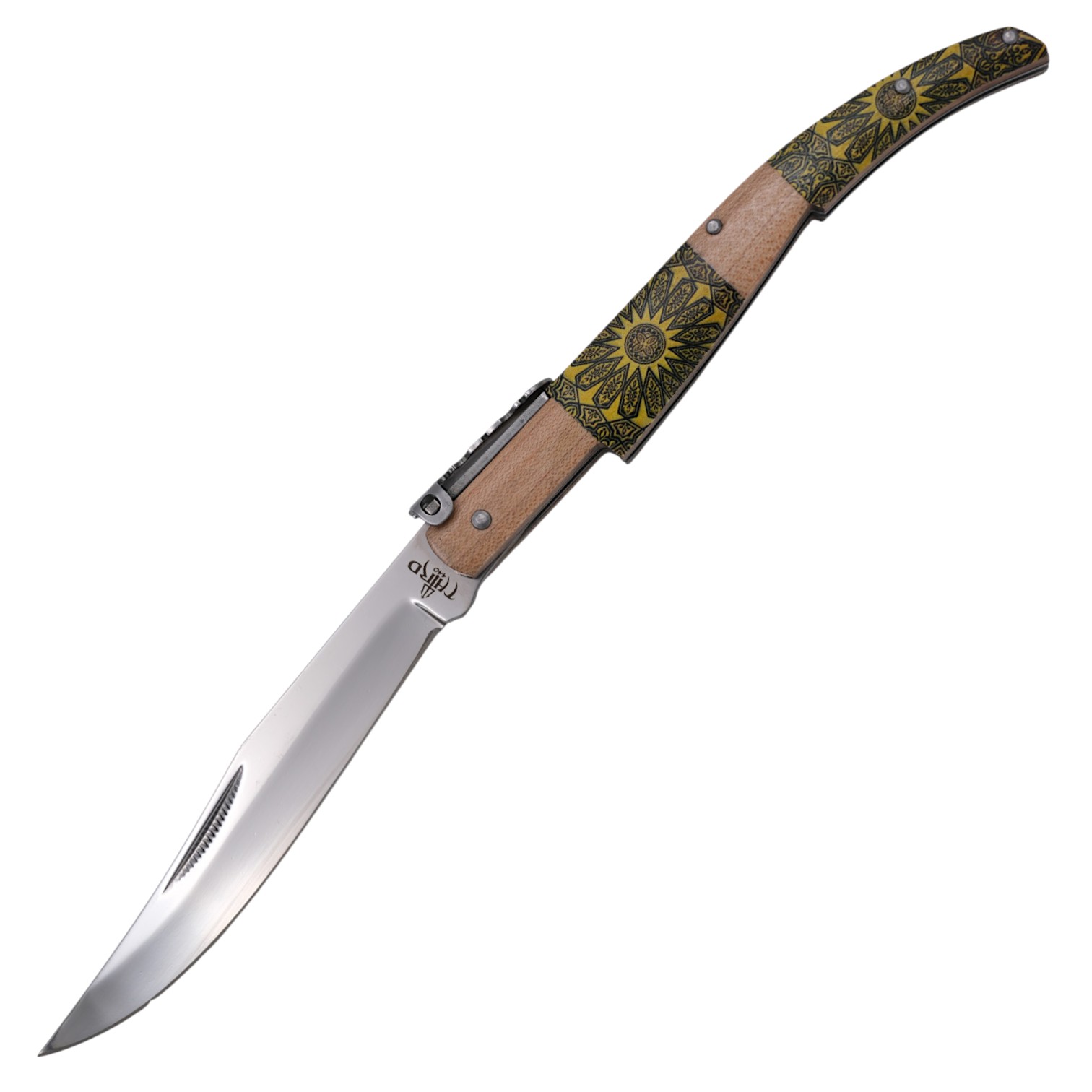 Navaja de carraca 15 cm Serie Maple Wood con mango de arce imitac...