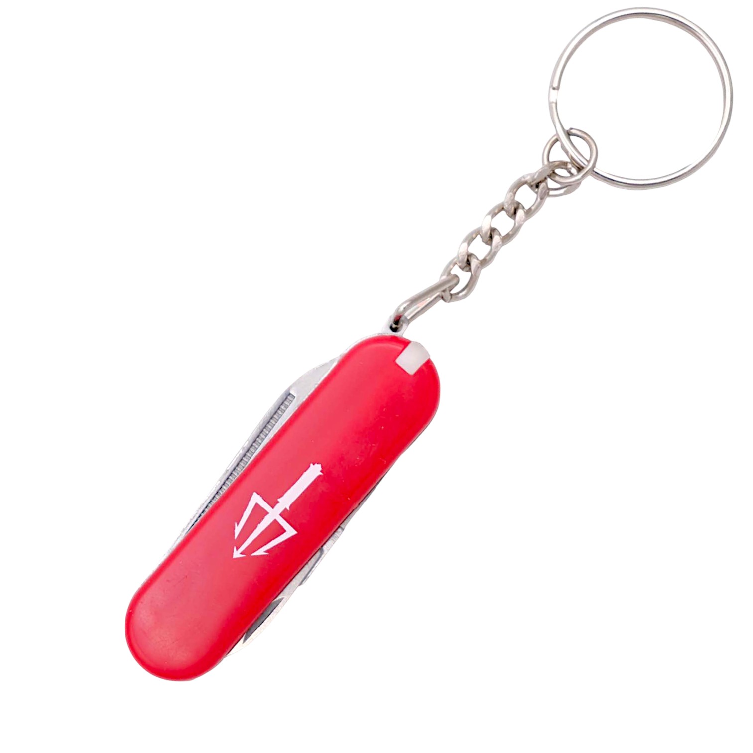 Navaja llavero multifunción 3,8 cm roja con 5 funciones y mango A...