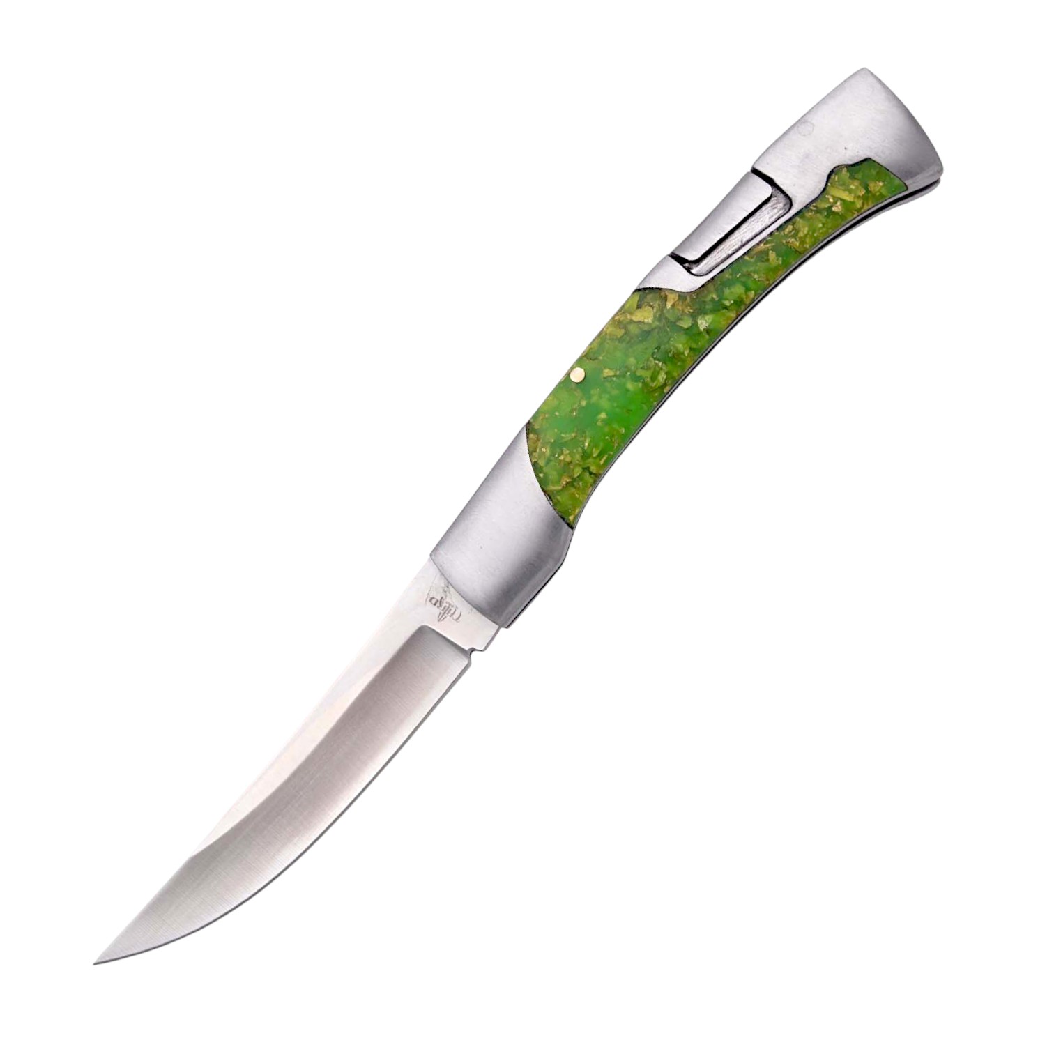 Navaja Third Acero 440 con Mango de Acero Pulido y Acrílico Fluor...